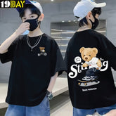 Daily Comfort Kids Tee – Oversized Drop Shoulder with Soft Cotton Blend